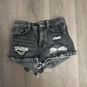 PacSun Black Jean Shorts Distressed